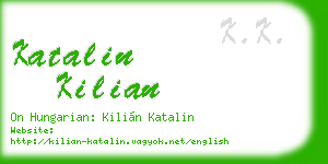 katalin kilian business card